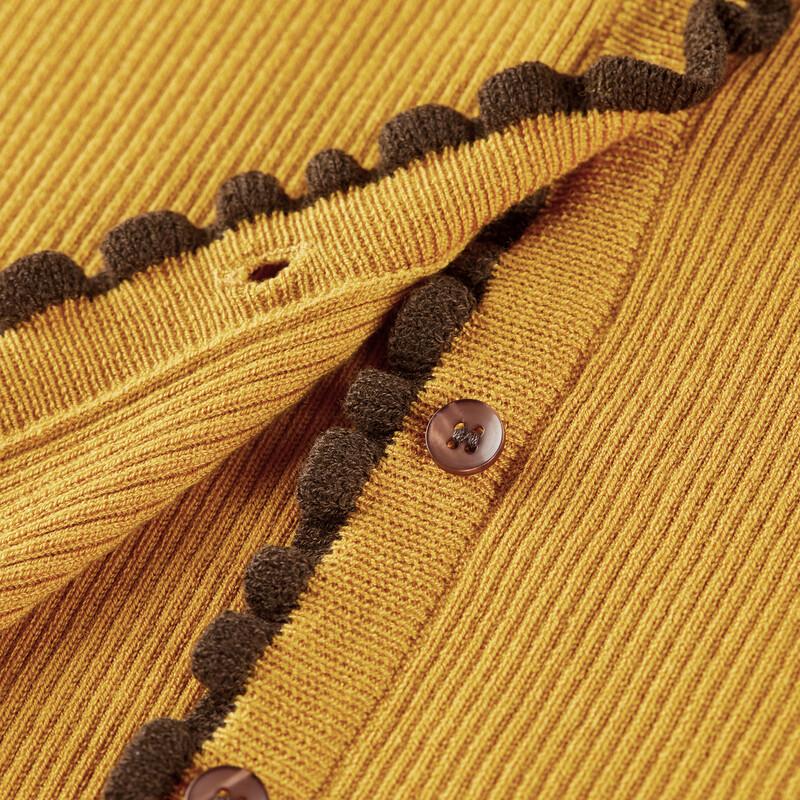 Women's Wool Blend Color-Block Knit Cardigan