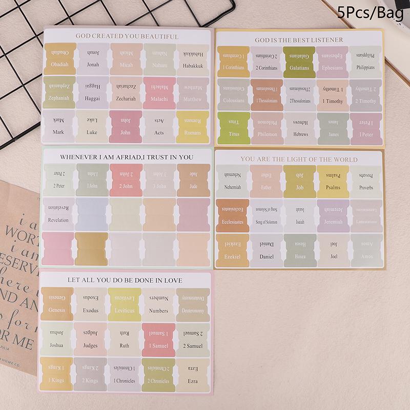Mr. Pen- Bible Tabs 5 Tabs Boho Theme Laminated Bible Tabs For Women And Men Bible Tabs For Study Bible Bible Index Tabs