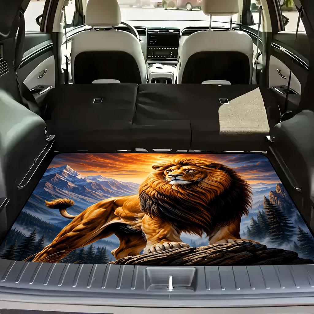 1Pcs Lion Car Trunk Mat Anti Slip Cargo Liner Waterproof Rear Storage Protector Floor Mat SUV Sedan Decor