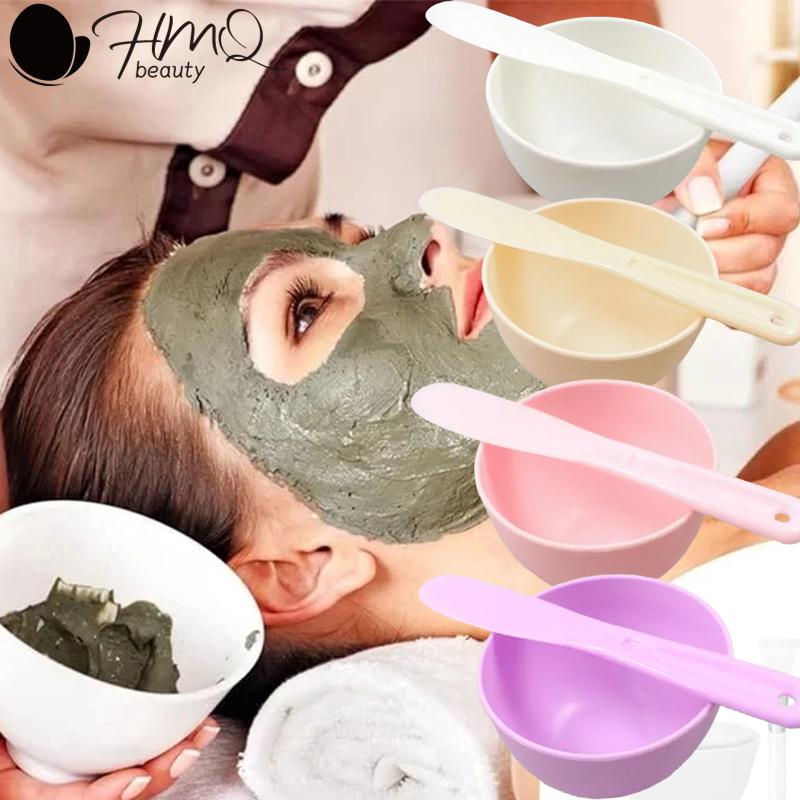 Silicone Face Mask Bowl Set with Spatula and Brush DIY Mixing Bowl for Facial Clay Mask Professional Beauty Spa Kit for Home Use