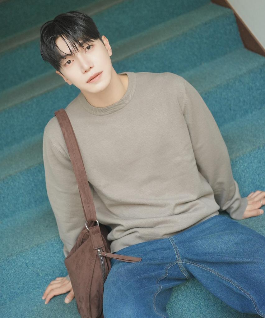 ADHOC Men'S Basic Round Neck Pullover Knit (Dk-Beige) (Hbalk92)