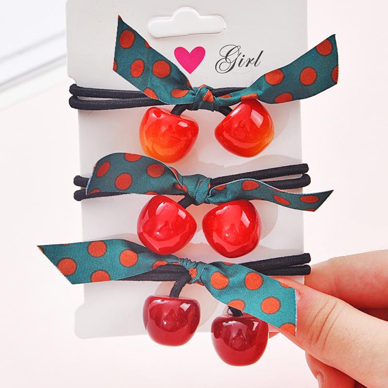 Cherry Hair Tie - High Elasticity Ponytail Band