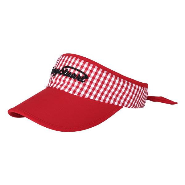 HENRY STUART Women'S Color Check Golf Sun Visor Golf Cap Red