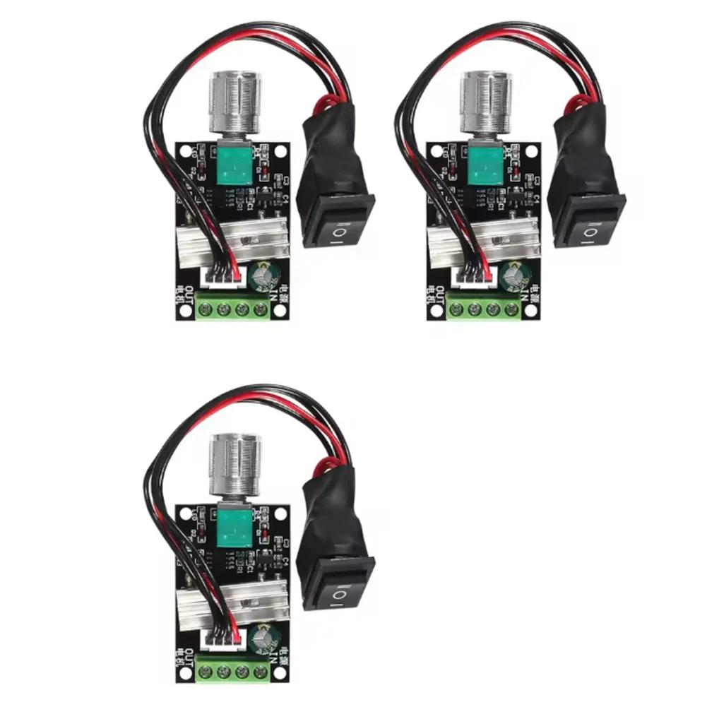 2PCS ABS Motor Speed Controller PWM-DC Motor Speed Regulator 6V12V24V 3A Speed Control Switch With Forward And Reverse Rotation