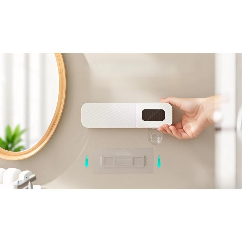 Toothbrush Holder Wall Mounted Automatic Toothpaste Squeezer Storage Rack Bathroom Accessories Toothpaste Dispenser