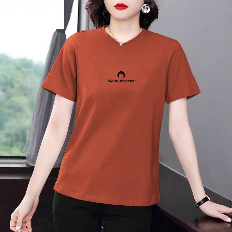 Plus Size Short-Sleeve Sweat-Wicking T-Shirts for Middle-Aged & Elderly Women - Loose, Comfortable Summer Wear