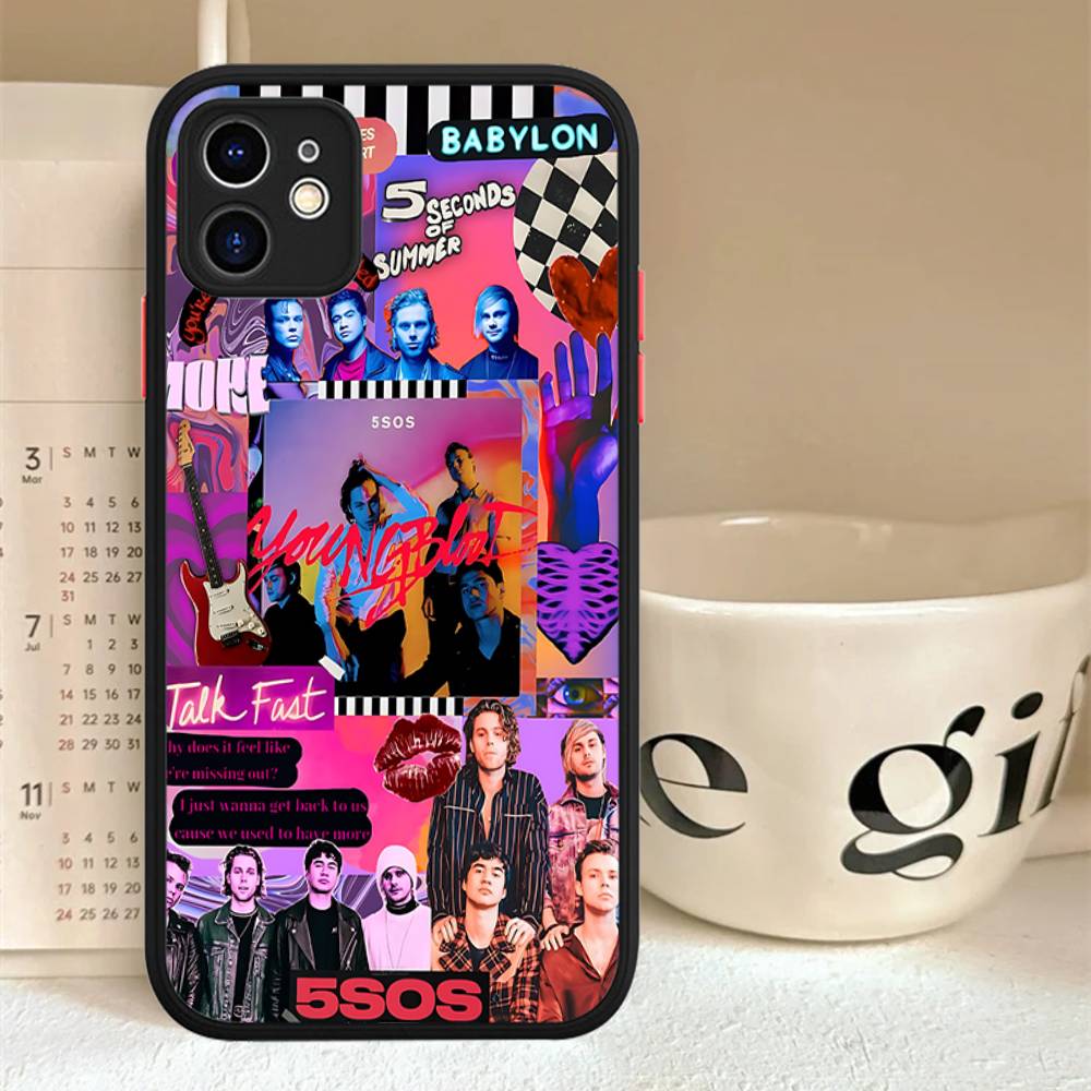 5 S-Seconds of S-Summer Band Matte Transparent Phone Cover For iPhone Case 16 15 14 13 12 11 Pro Max X XS Max Plus
