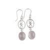 Rare Rose Quartz Gemstone 925 Sterling Silver Jewelry Statement Earrings 2.00" EE-17-30