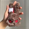 Gothic Bunny Plush Keychain Rabbitbag Charm With Bandage Desian Kawaii Key Ring Pendant Car Bag Ornament Fans Gift