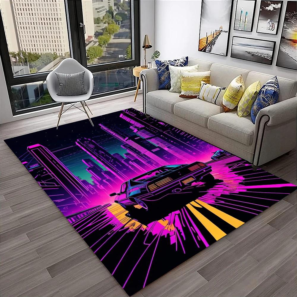 Racing Car Sports Car Carpet Rug for Home Living Room Bedroom Playroom Sofa Doormat Decor,Kids Game Area Rug Non Slip Floor Mat