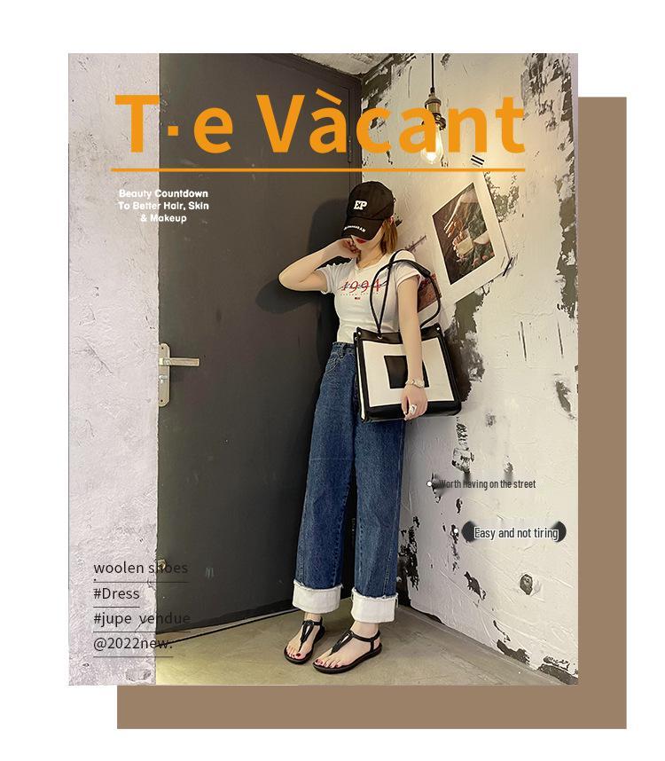 2023 Damen Sommer Mode Einfarbig Zehenfrei Pantoletten mit Fersenriemen