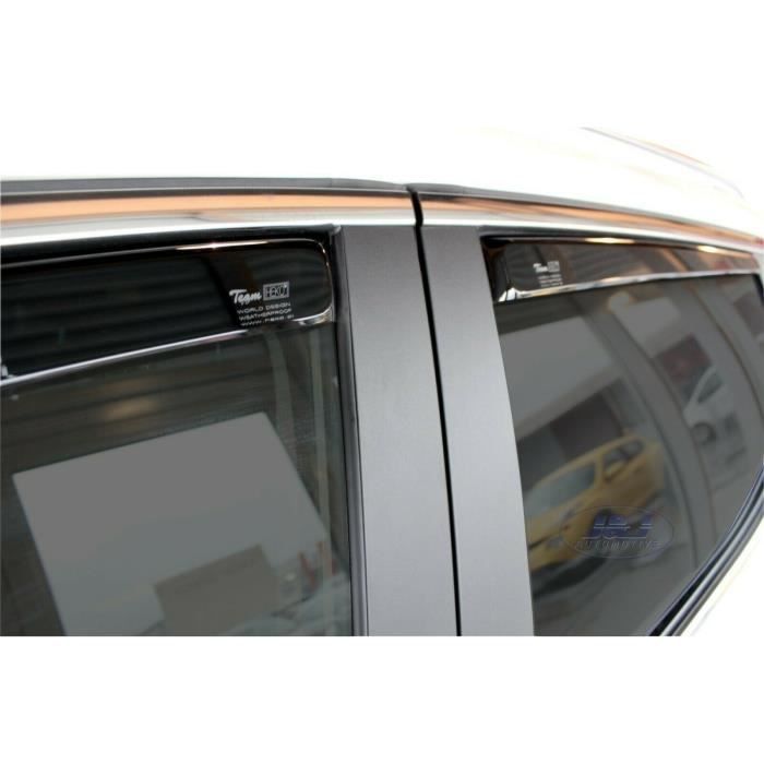 Déflecteurs d'air - J&J AUTOMOTIVE - Nissan Qashqai J11 - Fumé - Acrylique renforcé - Installation facile