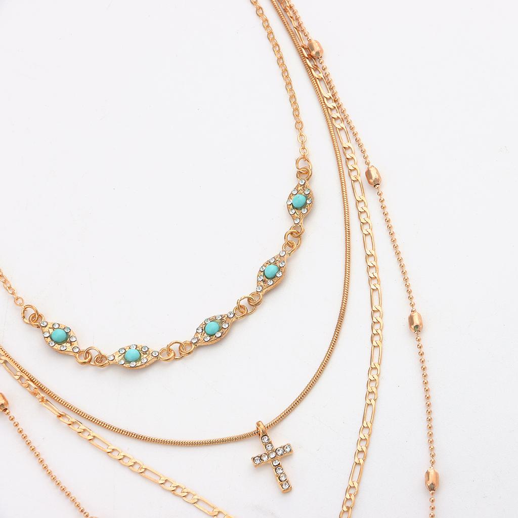 1Pcs Boho Stone Flower Plate Pendant Choker Necklace for Women Vintage Gold Color Adjustable Chain Aesthetic Jewelry Gift