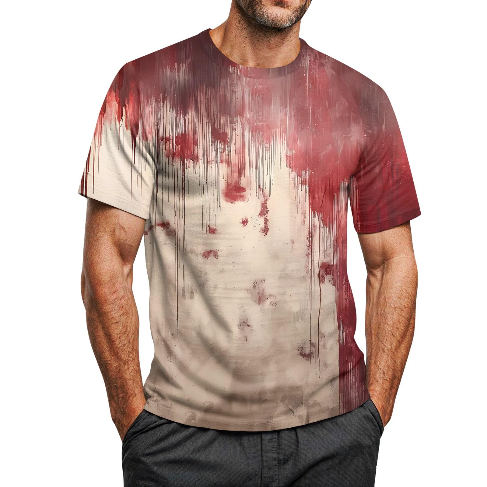 

Чоловіча футболка з принтом на Хелловін, з круглим вирізом, рукавом реглан та коротким рукавом XL