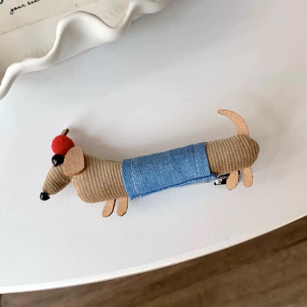 Funny Dachshund Hair Clip Hairbands Women Girls Cute Kawaii Hair Clip Bangs Side Hairpin Hair Styling Barrettes for Women Girls
