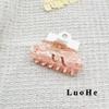 Luohe Jewelry Pink Acetate Rhinestone Shark Hair Clip - Ancient Style Women's High-End Accessory