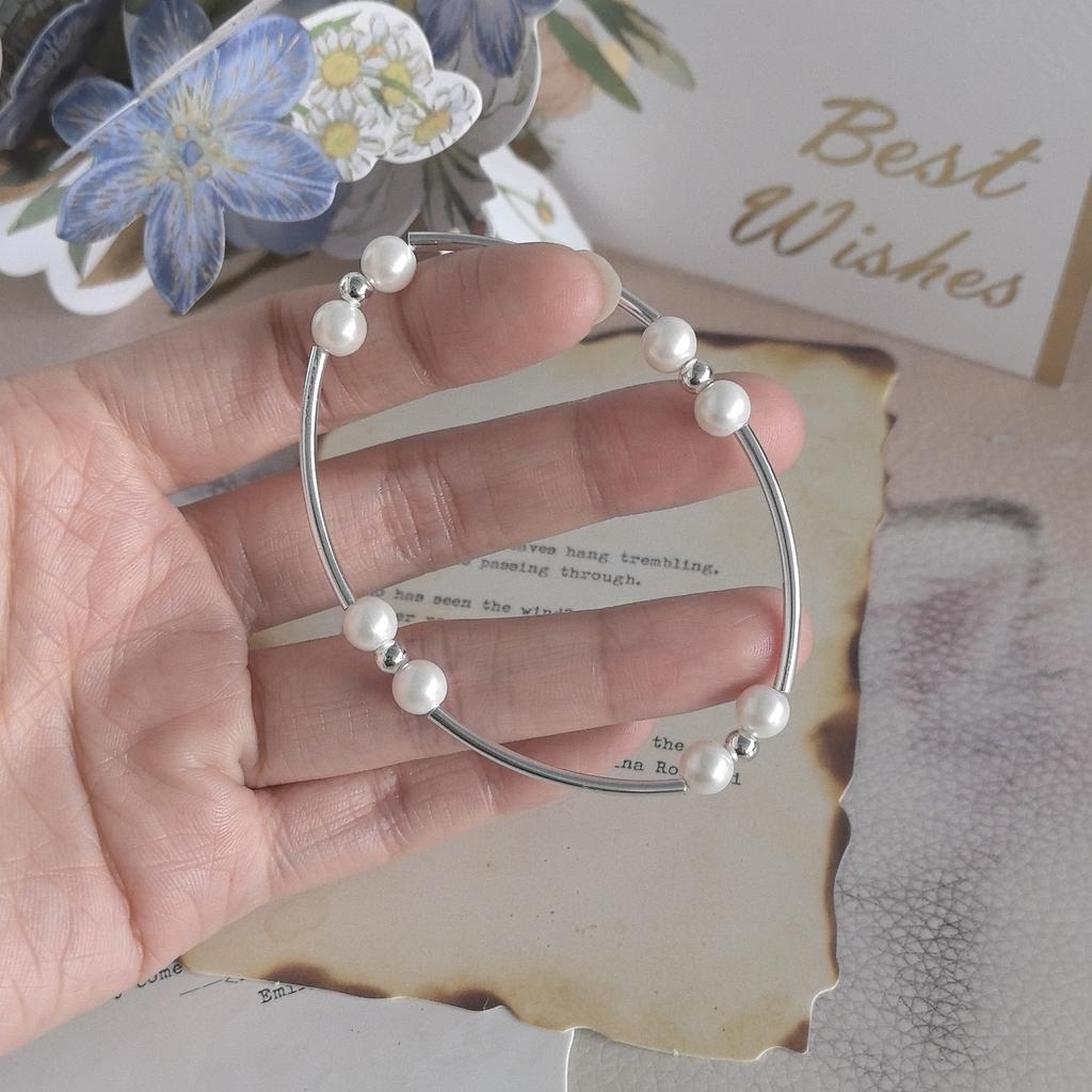 925 Silver Bracelet Bangle Simple Green Leaf Elegant Nature For Woman Girl Fashion Jewelry Gift Dropship