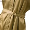 ZANZEA Women Casual Round Neck Solid Color Loose Short Sleeve Dress