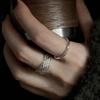 Trendy Geometric Twist Stackable Open Ring for Women’s Index Finger