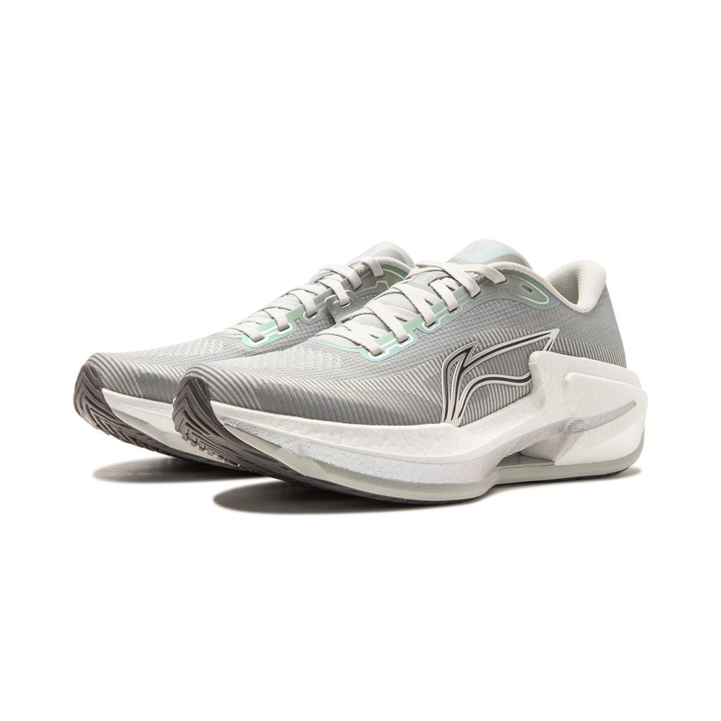 New LiNing Liuliu 8 Cushioned Slip-Resistant Abrasion-Resistant Low-Top Running Shoes Men's White Gray ARZU007-2