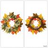 Artificial Wreath with Pumpkins Thanksgiving Wreath for Front Door, Window, Farmhouses, Indoor and Outdoor Decorations