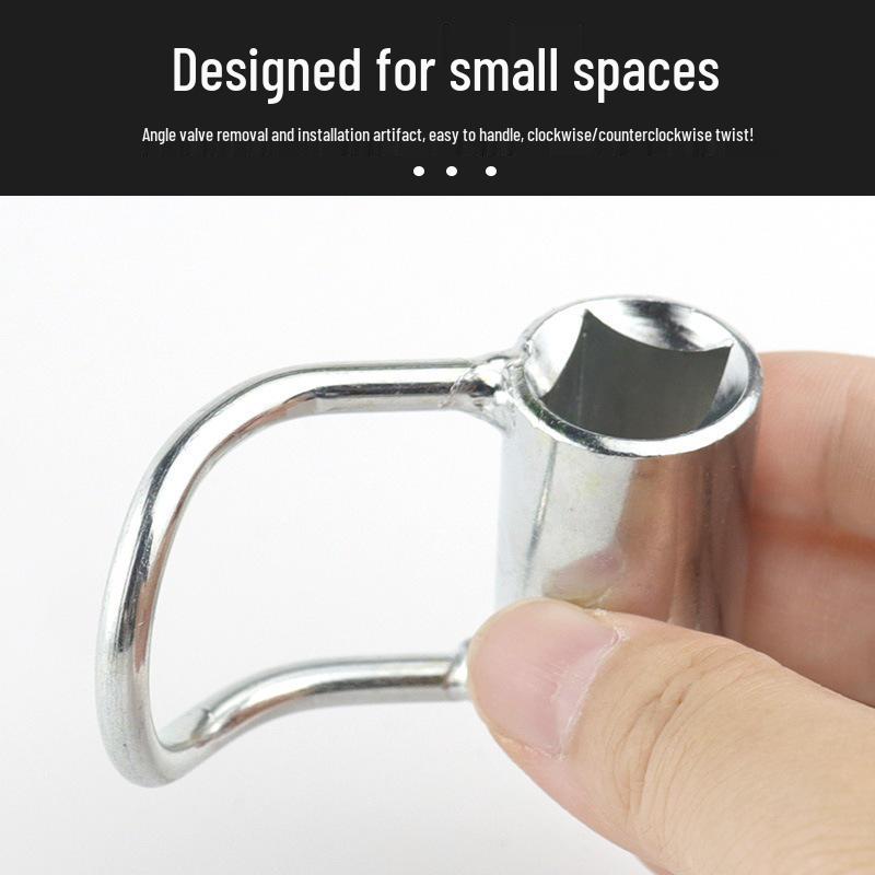Compact Bathroom Faucet Angle Valve Wrench – Universal Tool for Narrow Space Assembly and Disassembly