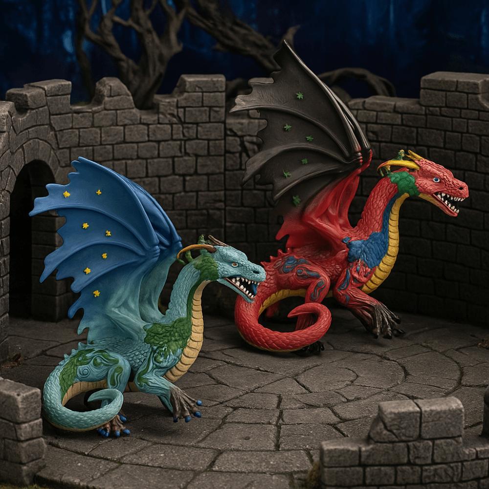 Handmad Myth Dragon Figures Simulation Warcraft Dragon Animal Model  Desktop Decorative