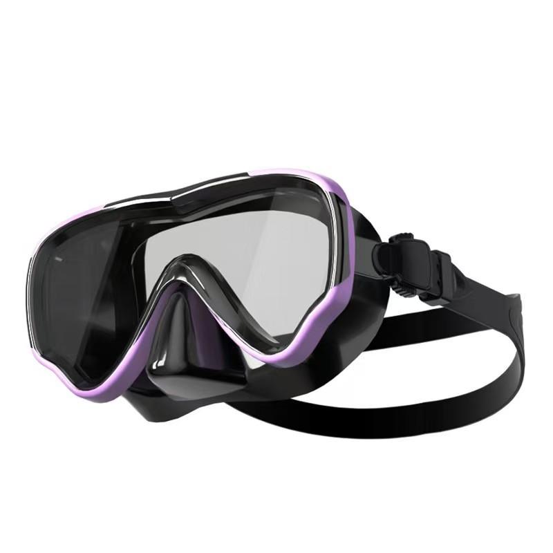 Waterproof Tempered Glass Double Lens CE Certified Spearfishing Freediving Snorkeling Mask M/L Size