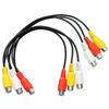 KAUMO AV Splitter Female To 2 Female 2-Way Cable (RCA Red/White/Yellow 3-pin) (RCA Red/White/Yellow 6-pin)