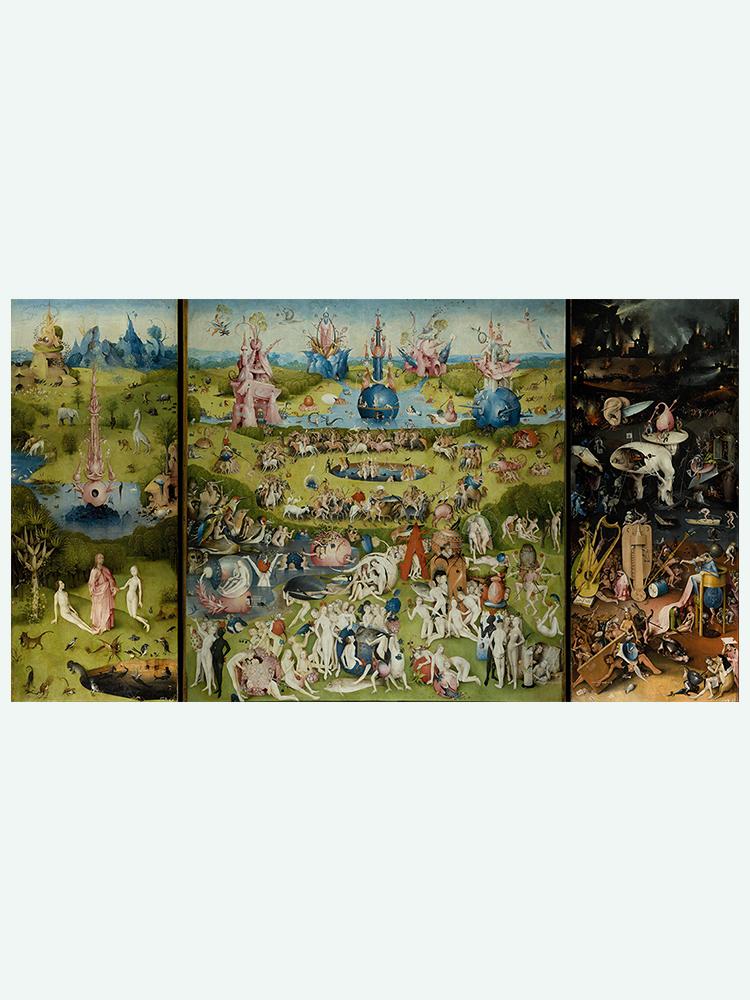 

Босх Иероним Сад земных наслаждений Постер, Классические репродукции известных картин Настенное искусство Живопись на холсте 50x100cm No Frame