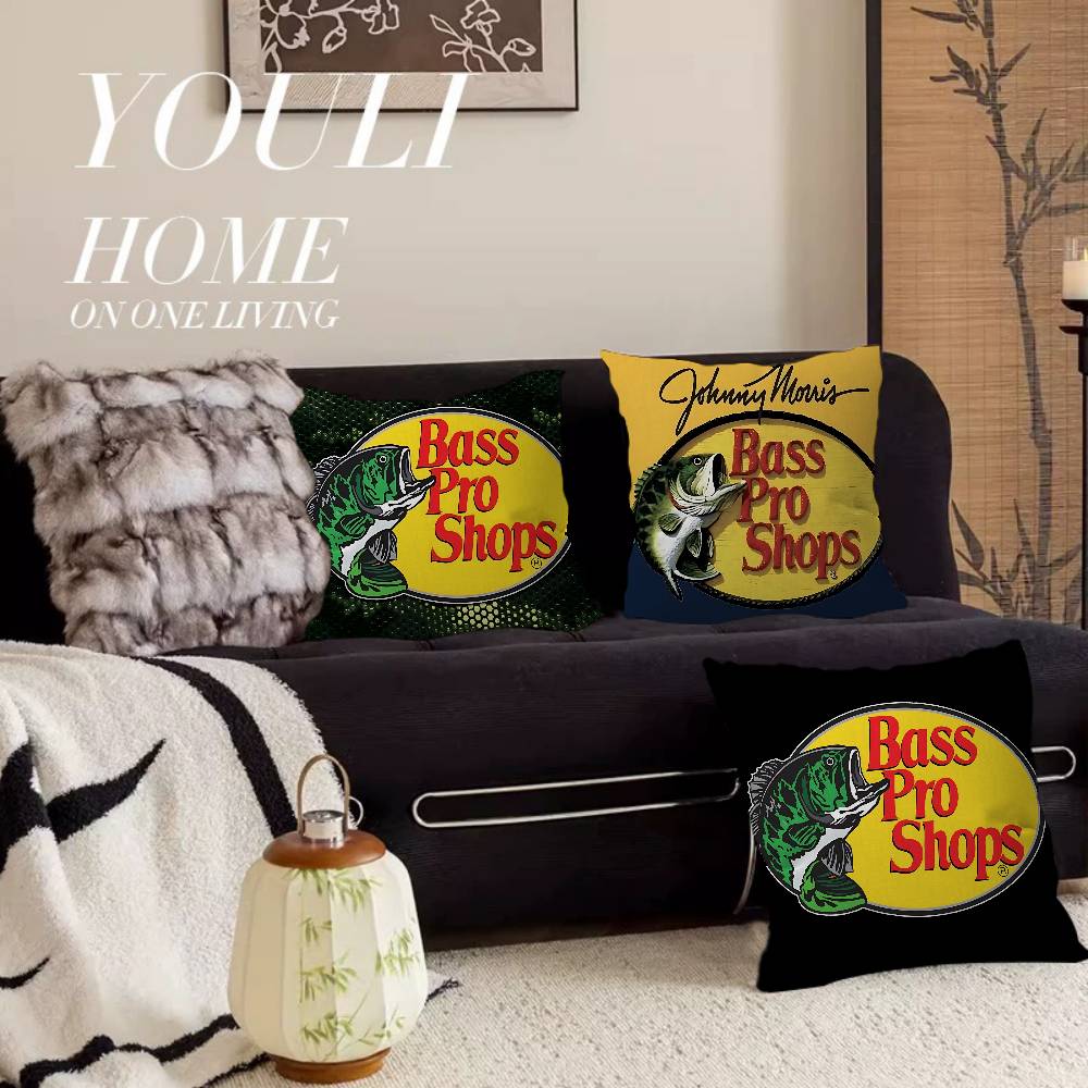 Fishing Brand Bass-Pro-Shops Pillow Cover Sofa Cushion Cover Home Room Decoration Children Gift