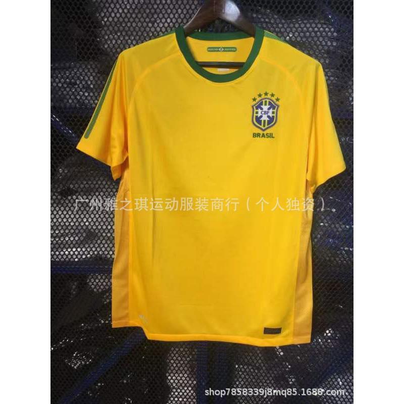 Brazil Retro Football Jerseys Short Sleeve Men Women Sports Training