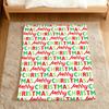 Christmas Pattern Red Green Stripes Flannel Soft Warm Plush Blanket Sofa Living Room Pet Hogar Bedroom Gift Home Car Portable