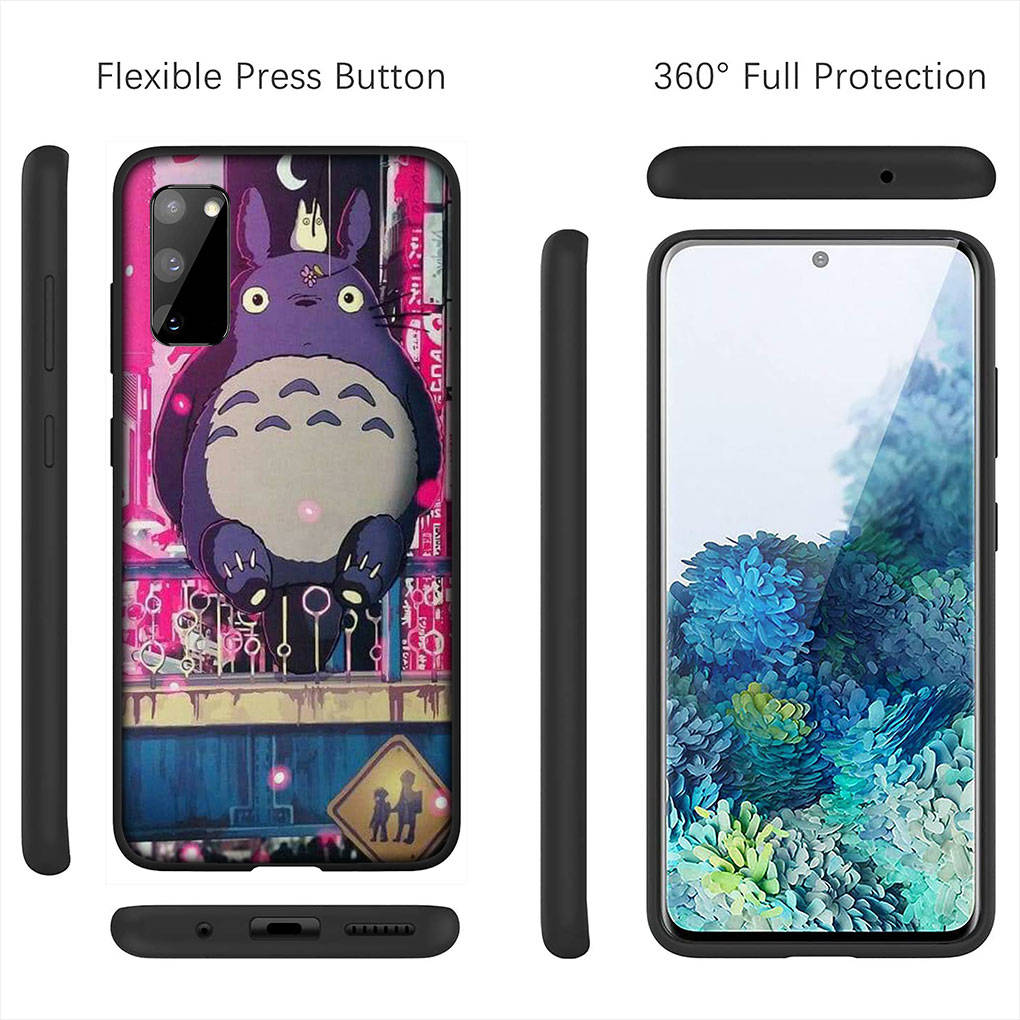 Hülle für iPhone 15 14 Xiaomi Redmi Note 13 12 11 Pro Max X 8 7 9 XR Samsung Galaxy S24 S23 S20 FE A14 13C A05 OPPO A15 Huawei Anime Totoro Handyhülle