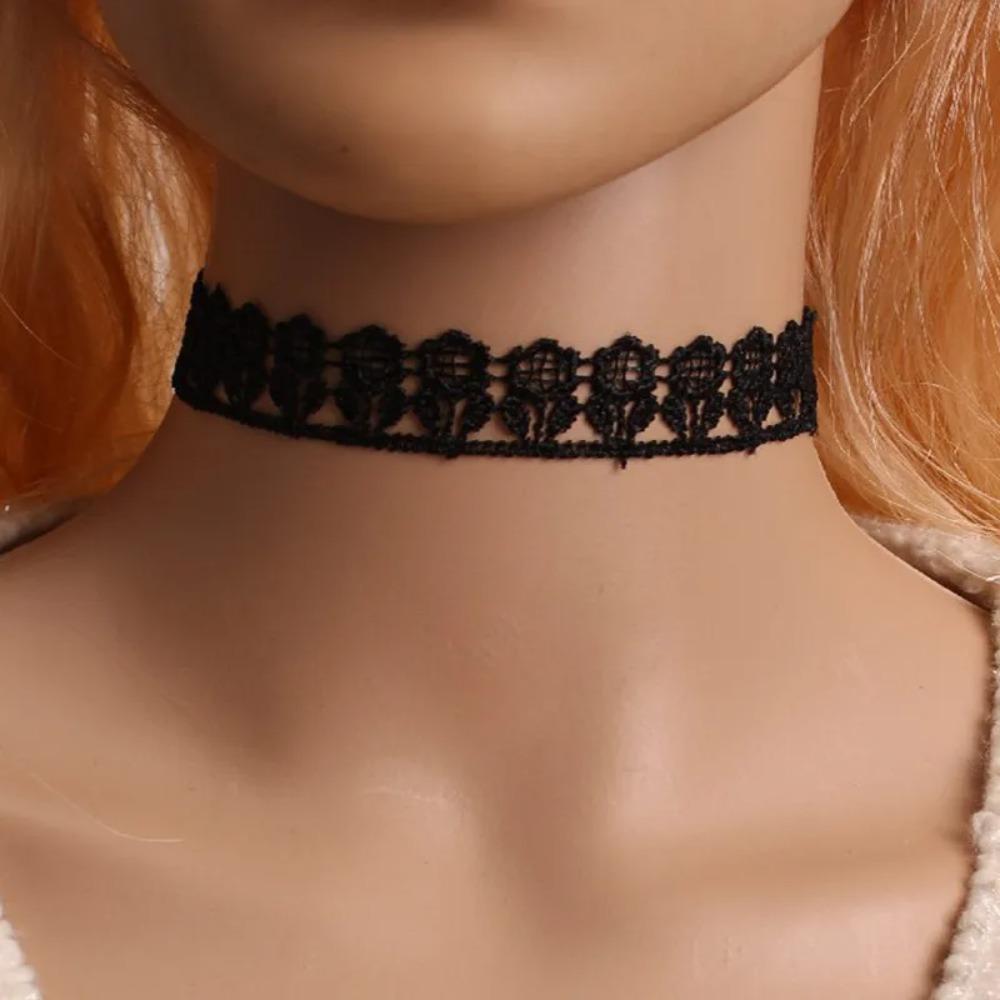 New Inspired Gothic Lolita Punk Choker Necklace Black Velvet Suede Steampunk Torques Jewelry Statement Colar Christmas Gift