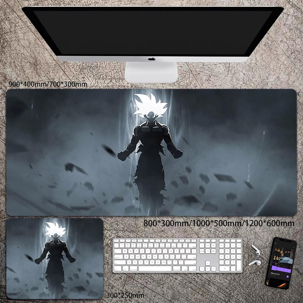 Skórzana podkładka pod mysz do biura Wysoka rozdzielczość Drukowanie Dragon Ball Mata na biurko Uroczy Son Goku Zablokowana krawędź Duży Pogrubiony Mata na biurko komputerowe Podkładka do pisania Klawiatura