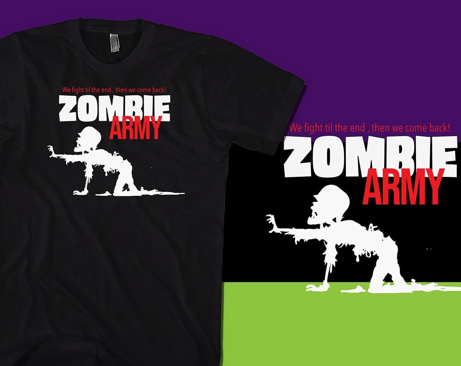Zombie Army Tee: Funny Undead Graphic Shirt M