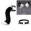 Halloween Cosplay Fluffy Fox Tail Fox Ears Keychain Cat Paws Gloves And Mask Animation Exhibition For Costume Accessories Set