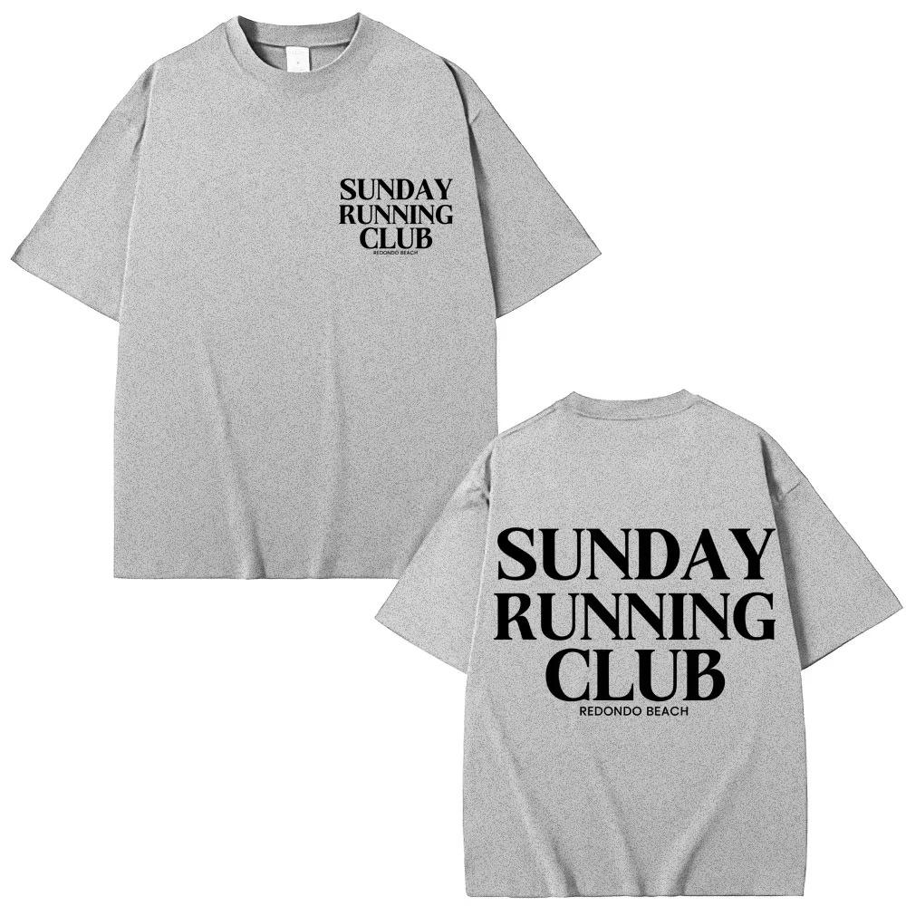 2026 New Sunday Running Club Graphic T Shirts Men Women Sport Fashion Short Sleeve Cotton Casual Summer T Shirt Streetwear