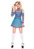 [SCLYX] Child's Play Chucky Cosplay Costume for Adults (Women's) - Chucky Costume, Child's Play Cosplay, Halloween Cosplay, Horror, Event Costume, Par