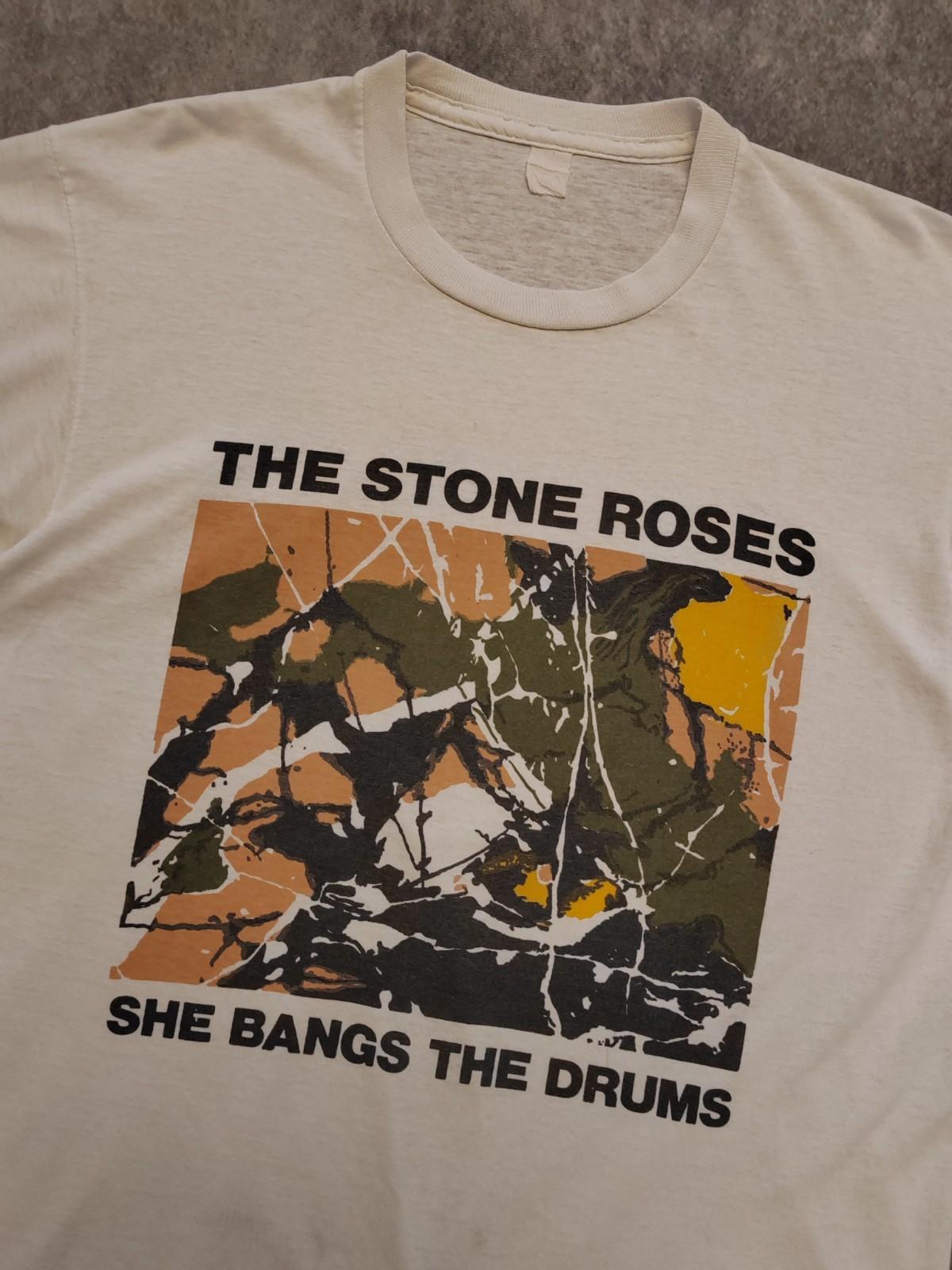 The Stone Roses Винтажная 80-х She Bangs The Drums Группа Одиночный шов Большой Унисекс Футболка XXXL
