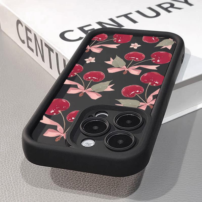 Ins Style Small Cherry Phone Case for Samsung Galaxy S26 S25 S24 S23 S22 Ultra Plus FE A16 A36 A56 A52 A53 A35 A55 5G Soft Cover