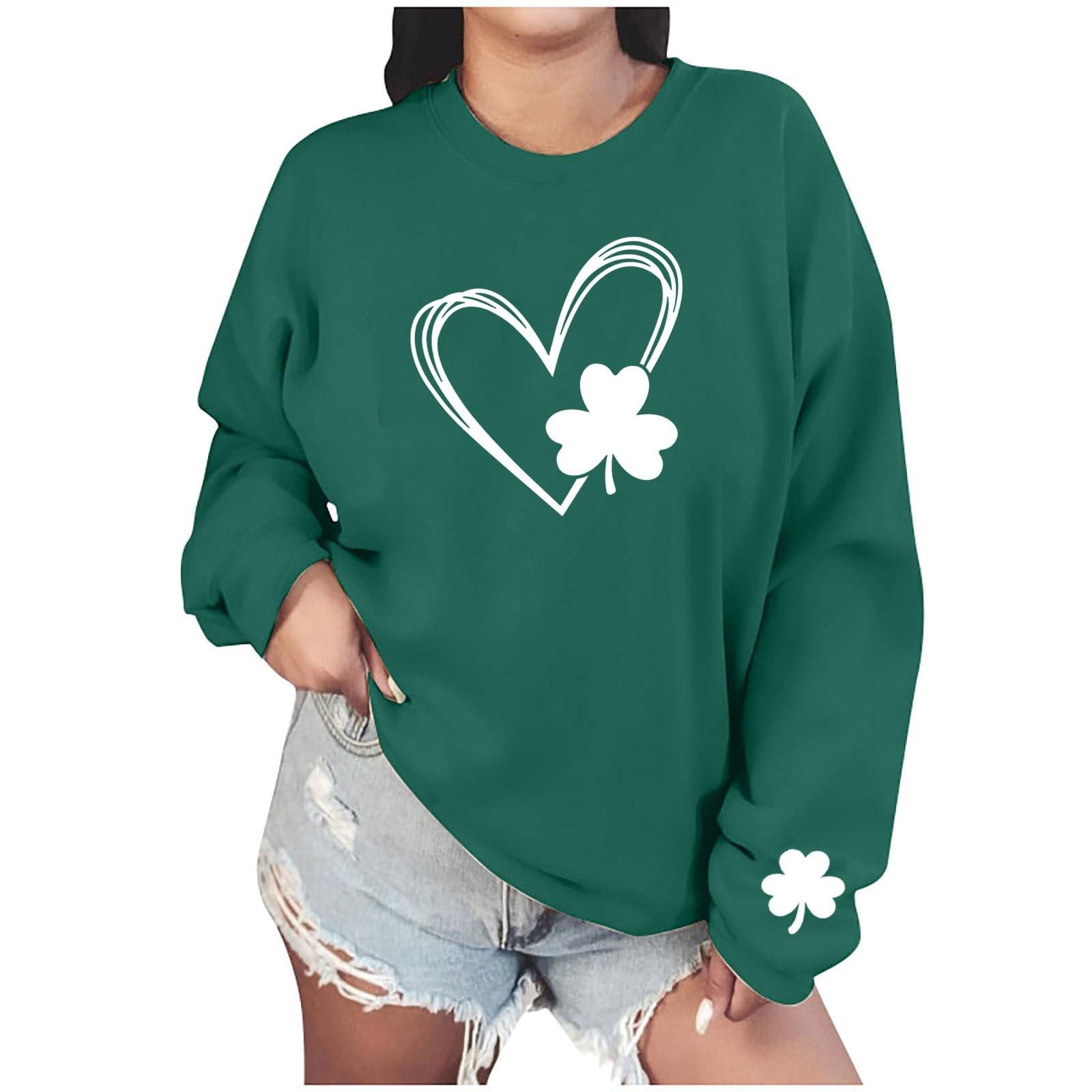 

Женские повседневные модные толстовки с длинным рукавом и круглым вырезом с принтом, пуловер, топ L зелёный