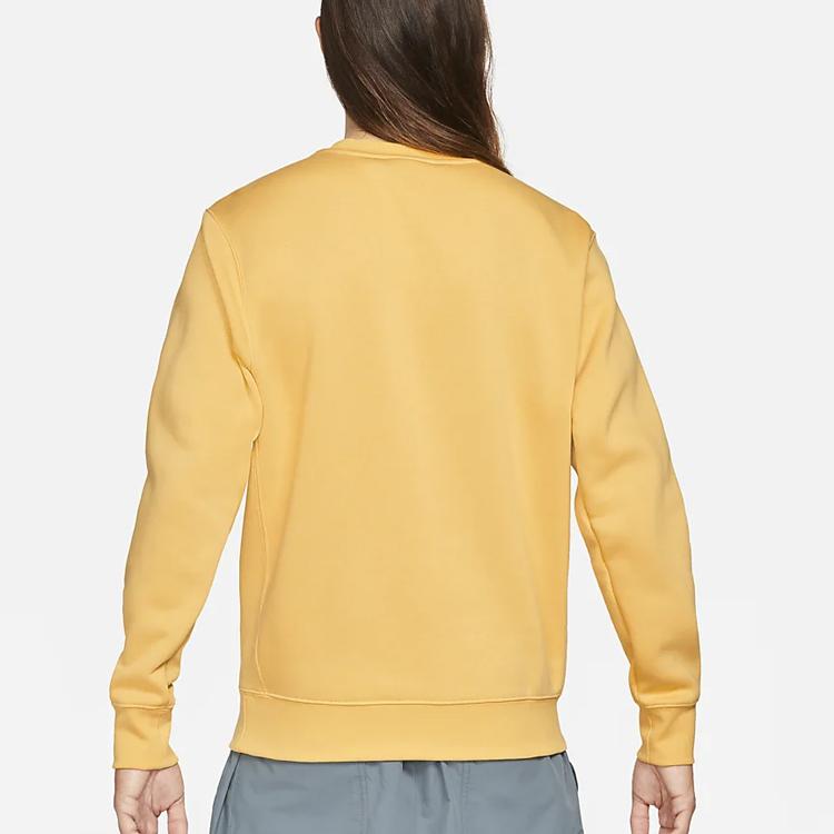 Nike Sportswear Club Fleece Crew Neck Sweatshirt Men Tops Yellow BV2663-761