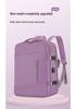 Expandable Oxford Cloth Business Backpack with Laptop and Shoe Compartments, Portable and Lightweight