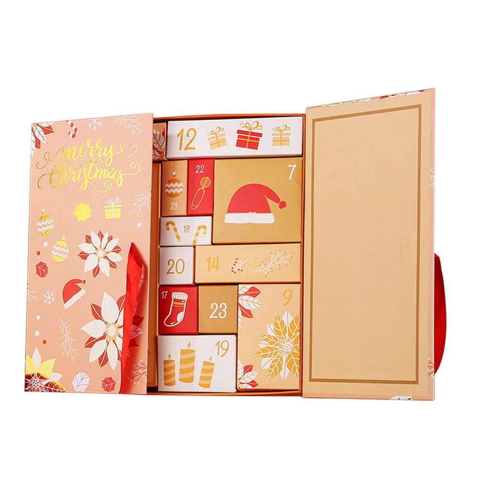Befüllbarer Weihnachts-Adventskalender, süßer, wiederverwendbarer, leerer Adventskalender, kreativer Adventskalender, leere Geschenkboxen für Weihnachtsgeschenke