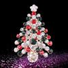 Inlay Women Christmas Tree Crystal Zinc Zinc Alloy Rhinestone Jewelry Brooch Pin Gifts Christmas Tree Brooch