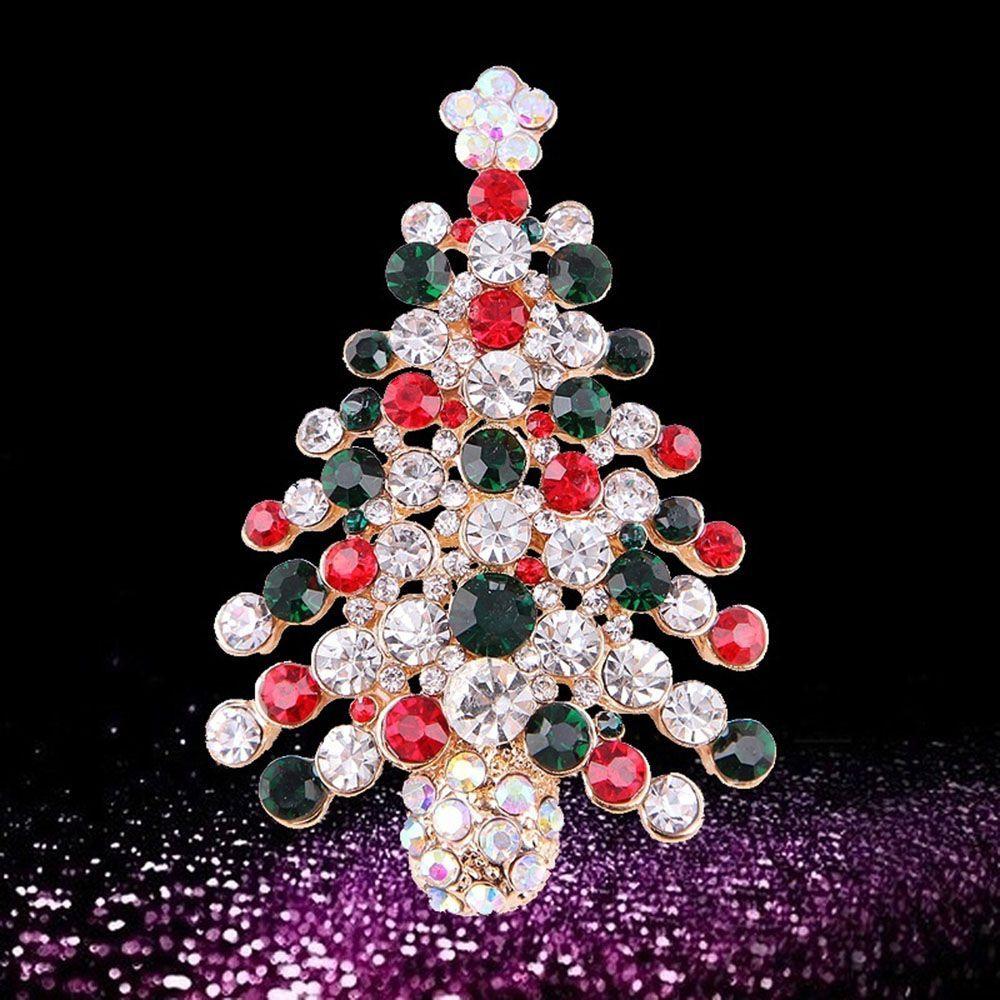 

Gift Rhinestone Crystal Christmas Tree Brooch Gifts Jewelry Brooch Pin Christmas Tree Brooch разноцветный