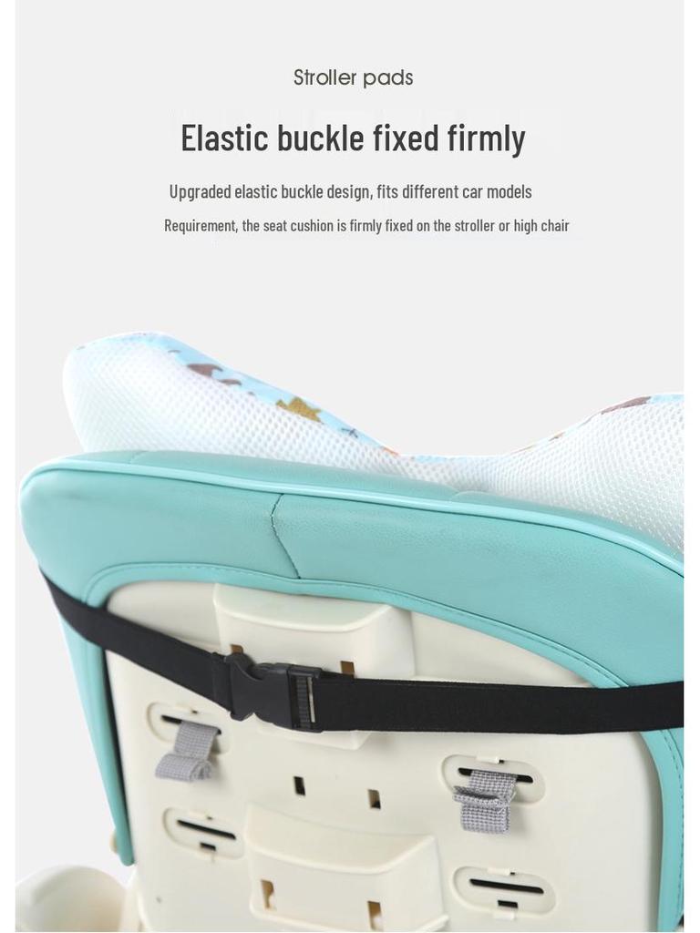 Soft Breathable Baby Stroller Seat Cushion, Washable Cotton Pad for Stroller or High Chair