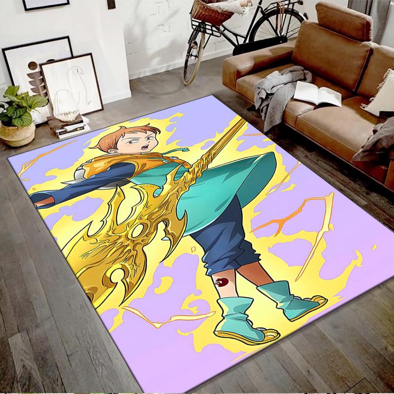 1pc Seven Deadly Sins2 Design Printed Area Rug Carpet for Bedroom Living Room Home Decor Rugs Mat Non Slip Mat Rug for Bedside